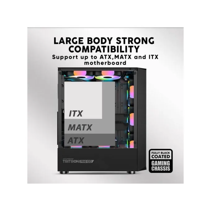 Armaggeddon Tritron Pro 100 ATX 4xARGB Black — image 4