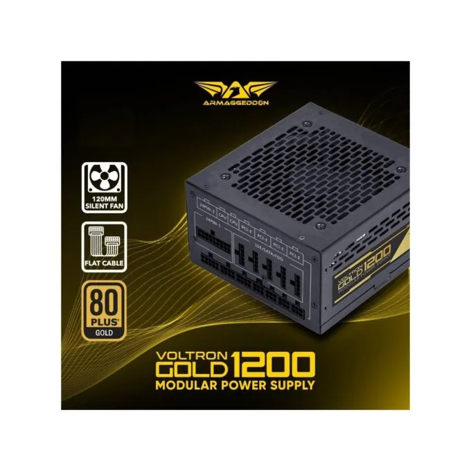 Armaggeddon Voltron Gold 1200W 80+ Gold Modular PSU Black — image 2
