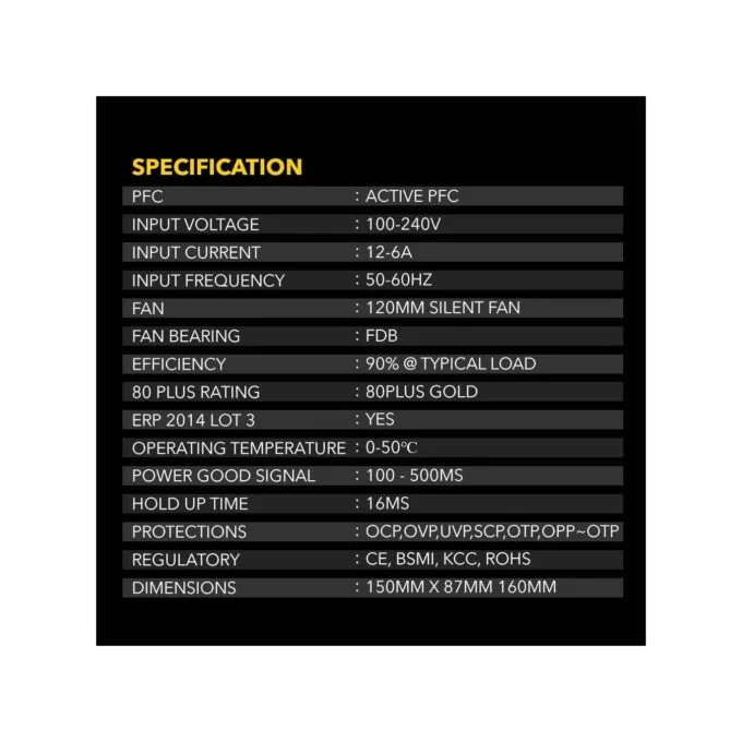 Armaggeddon Voltron Gold 600W 80+ Gold PSU - Black — image 10