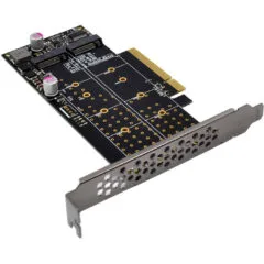 Armenius 76660N PCIe x8 to 2x M.2 NVMe Adapter - Bifurcation Low Profile