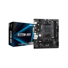 ASRock A520M-HDV - AM4 Micro-ATX Motherboard - DDR4 64GB Max - PCIe 3.0 - M.2 & 4x SATA3 - HDMI/DVI-D/VGA