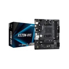 ASRock A520M-HVS - AM4 Micro-ATX Motherboard - AMD A520, DDR4, 64GB Max, M.2 & SATA, HDMI/VGA