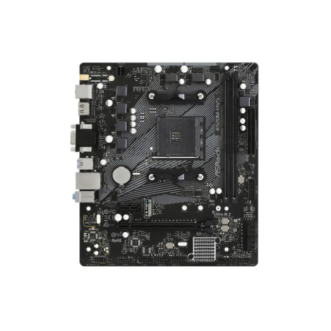 ASRock A520M-HVS - AM4 Micro-ATX Motherboard - AMD A520, DDR4, 64GB Max, M.2 & SATA, HDMI/VGA — image 2