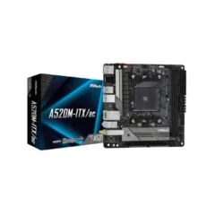 ASRock A520M-ITX AC (AM4) - AMD A520 Micro-ATX Motherboard, DDR4 2x DIMM (Up to 64GB), M.2, Wi-Fi 5 & Bluetooth 4.2