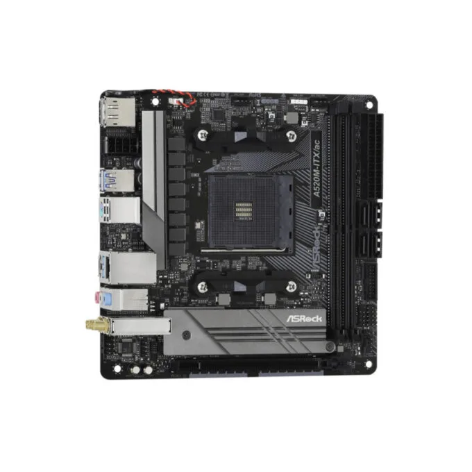 ASRock A520M-ITX AC (AM4) - AMD A520 Micro-ATX Motherboard, DDR4 2x DIMM (Up to 64GB), M.2, Wi-Fi 5 & Bluetooth 4.2 — image 4