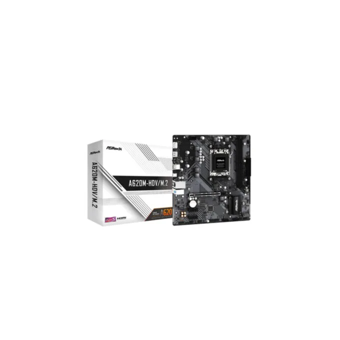 ASRock A620M-HDV - AM5 microATX DDR5 Motherboard, 2x DIMM (up to 96GB), M.2, HDMI & DisplayPort, USB-C, Gigabit LAN — image 6