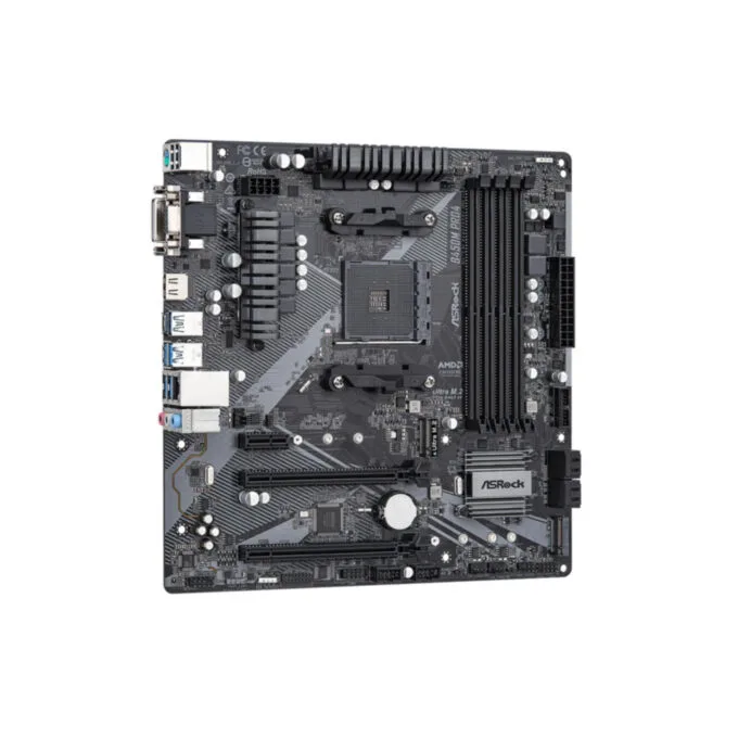 ASRock B450M Pro4 R2.0 - Micro-ATX AM4 Motherboard - 128GB DDR4, Dual M.2, USB-C, RGB — image 4