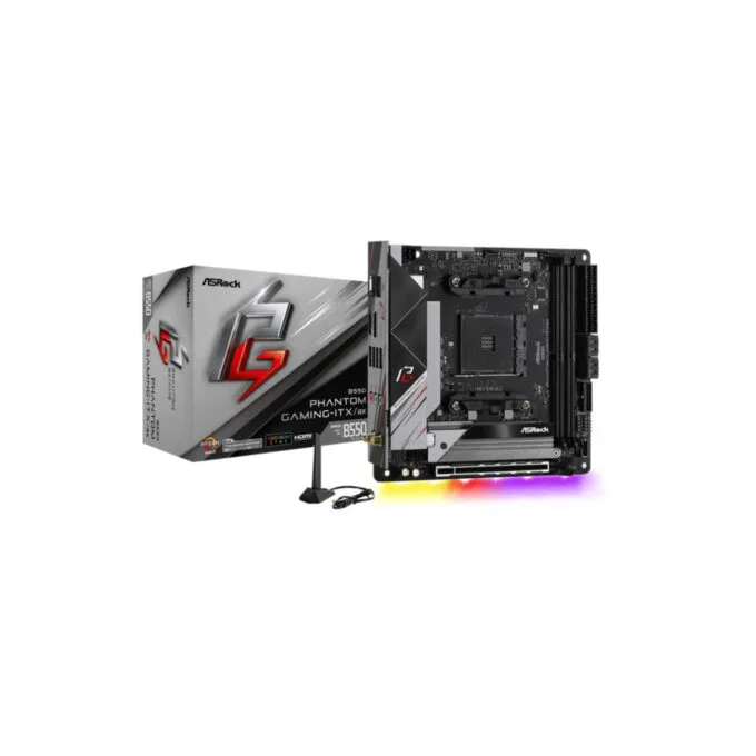 ASRock B550 Phantom Gaming-ITX AX - Mini-ITX AM4 Gaming Motherboard - B550, DDR4, 64GB Max — image 1