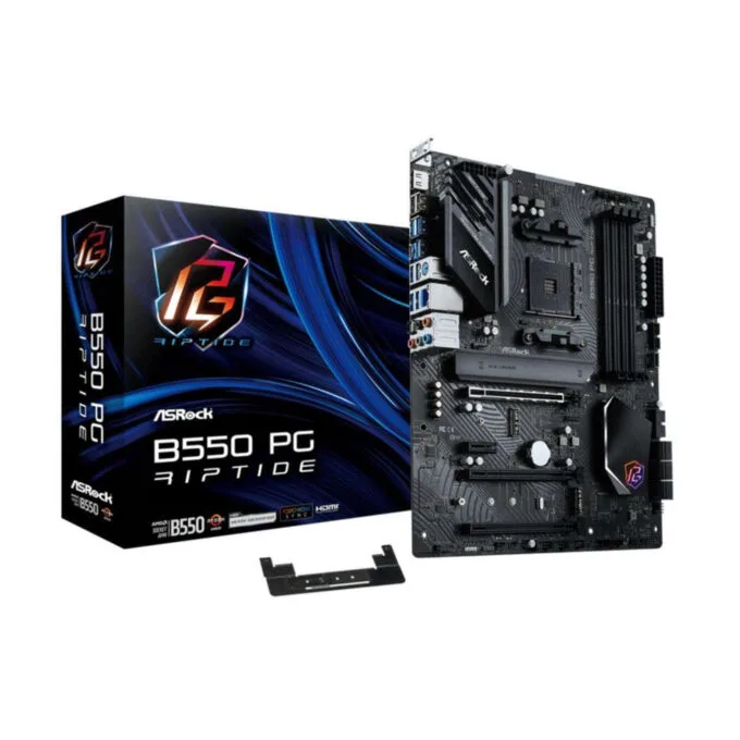 ASRock B550 Phantom Gaming Riptide - AM4 ATX Motherboard - DDR4, 128GB, 2x M.2, 6x SATA, 2.5Gb LAN, HDMI 2.1 — image 2