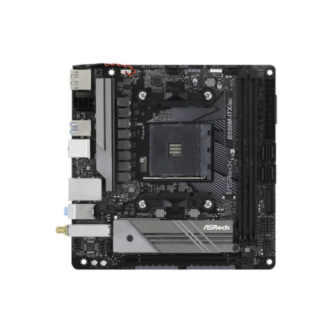 ASRock B550M-ITX AC - AM4 Mini-ITX Motherboard - B550, WiFi AC, Polychrome RGB, 64GB DDR4 Support — image 2