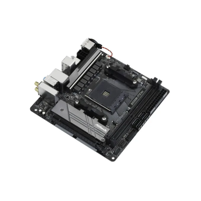 ASRock B550M-ITX AC - AM4 Mini-ITX Motherboard - B550, WiFi AC, Polychrome RGB, 64GB DDR4 Support — image 3