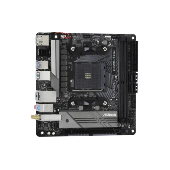 ASRock B550M-ITX AC - AM4 Mini-ITX Motherboard - B550, WiFi AC, Polychrome RGB, 64GB DDR4 Support — image 4