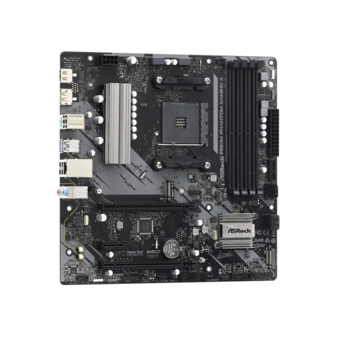 ASRock B550M Phantom Gaming 4 - AM4 Micro-ATX Gaming Motherboard - B550, 128GB DDR4, Dual M.2, PCIe 4.0 — image 4