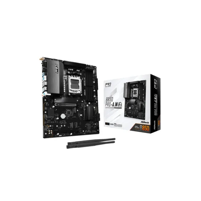 ASRock B850 Pro-A WiFi (AM5) - ATX DDR5 Motherboard, 4x M.2, 256GB Max, Wi-Fi 6E, 2.5Gb LAN, HDMI 2.1 - Black — image 6