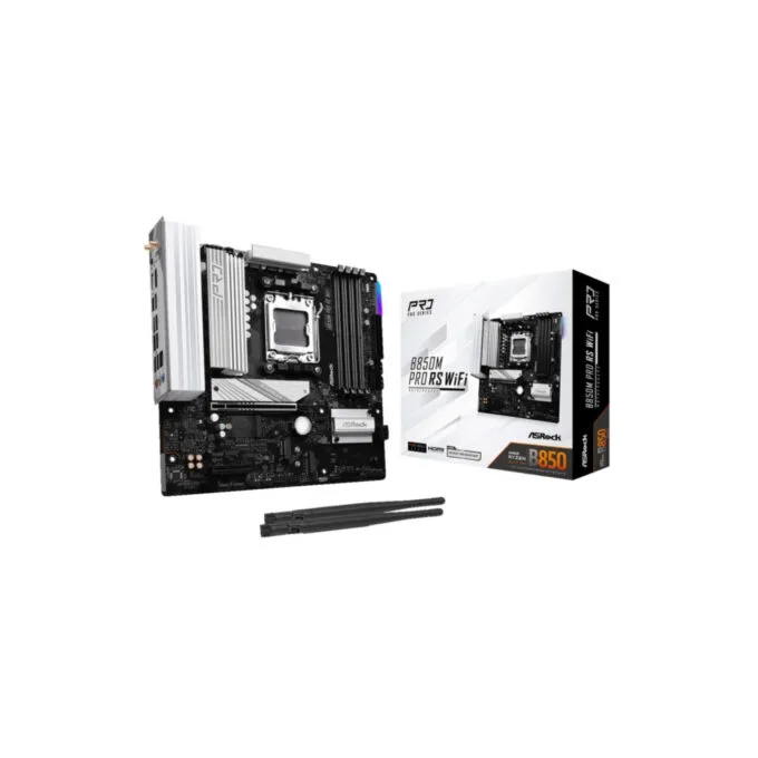 ASRock B850M Pro RS WiFi - B850M Pro RS - AM5 micro-ATX, DDR5, 256GB max, Wi‑Fi 6E, 2.5Gb LAN, HDMI 2.1 — image 6