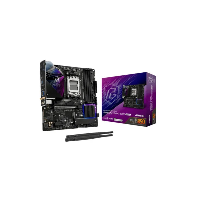 ASRock B850M Riptide WiFi - AM5 microATX DDR5 Motherboard, 4 DIMM 256GB, PCIe 5.0 x16, 2.5Gb LAN, Wi-Fi 7 — image 6
