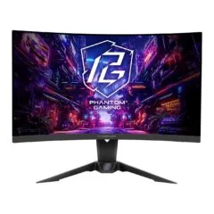ASRock PG27QRT2A - 27-inch Curved QHD Gaming Monitor, 180 Hz, HDMI DP