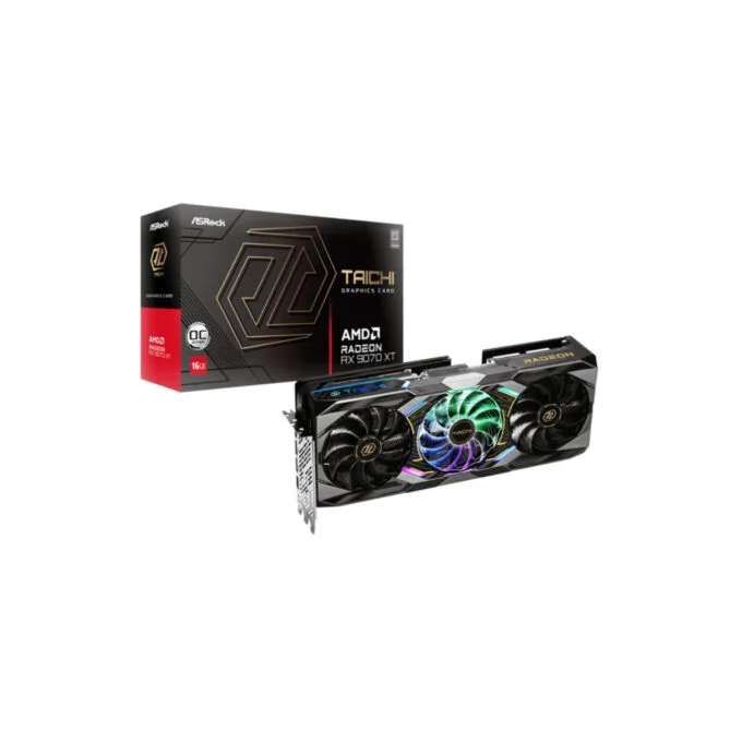 ASRock Radeon RX 9070 XT Taichi OC 16GB - Boost 3100 MHz Triple-Fan — image 6