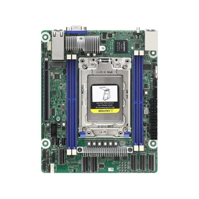ASRock ROMED4ID-2T - mini-ITX Server Motherboard, Socket SP3 for AMD EPYC, 4x DDR4 up to 256GB, PCIe 4.0, Dual 10GbE — image 1