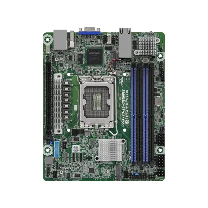ASRock Z690 Mini-ITX DDR5 Motherboard - Z690D4ID-2T - LGA1700, 2x M.2, 2 RAM slots — image 1