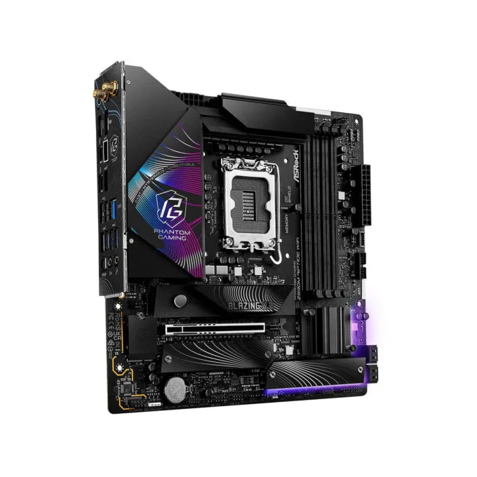 ASRock Z890M Phantom Gaming Riptide WiFi - microATX, LGA1851, DDR5, Wi‑Fi 6E, PCIe 5.0, 256GB, Black — image 4