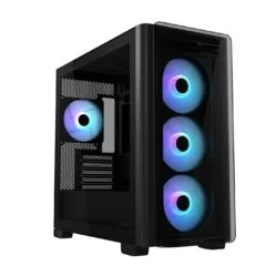 ASUS A23 PLUS mATX Tempered Glass 4xARGB Fans Black