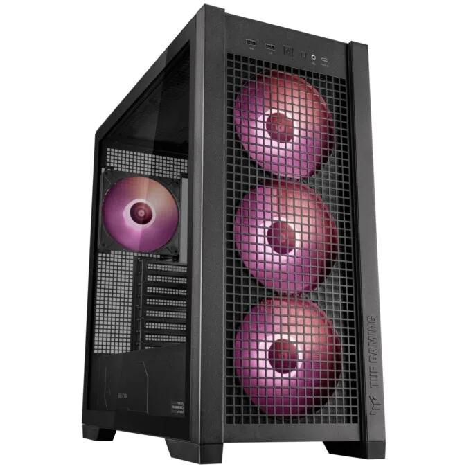 ASUS PC Case - GT302 - ATX Tempered Glass 4xARGB Fans TUF GAMING Black — image 6