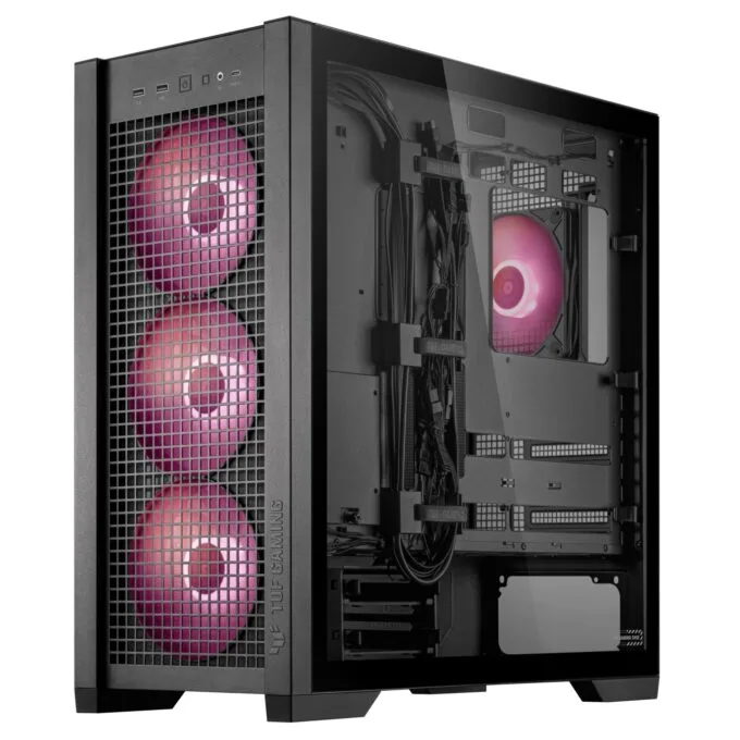 ASUS PC Case - GT302 - ATX Tempered Glass 4xARGB Fans TUF GAMING Black — image 7