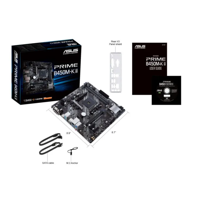 ASUS Prime B450M-K II - AM4 Micro-ATX Motherboard - AMD B450, 64GB Max Memory — image 6