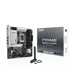 ASUS PRIME B860M-A WIFI - B860M-A - Micro-ATX LGA1851, DDR5 4x DIMM, 256GB Max, Built-in WiFi