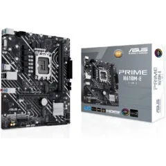 ASUS PRIME H610M-E-CSM - mATX LGA1700 DDR5 Motherboard - Up to 96GB, Dual DIMM, Gigabit LAN