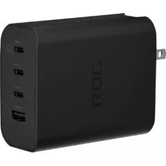 ASUS ROG 140W GaN Charger - AC140-01 - 3x USB-C + 1x USB-A, EU & UK Plugs, Black