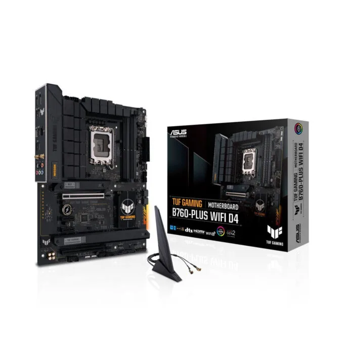 ASUS TUF B760-Plus Gaming D4 (WiFi) - LGA1700 ATX Motherboard, Intel B760, DDR4, 4x DIMM, 3x M.2, 2.5Gb LAN, Wi‑Fi 6 — image 1
