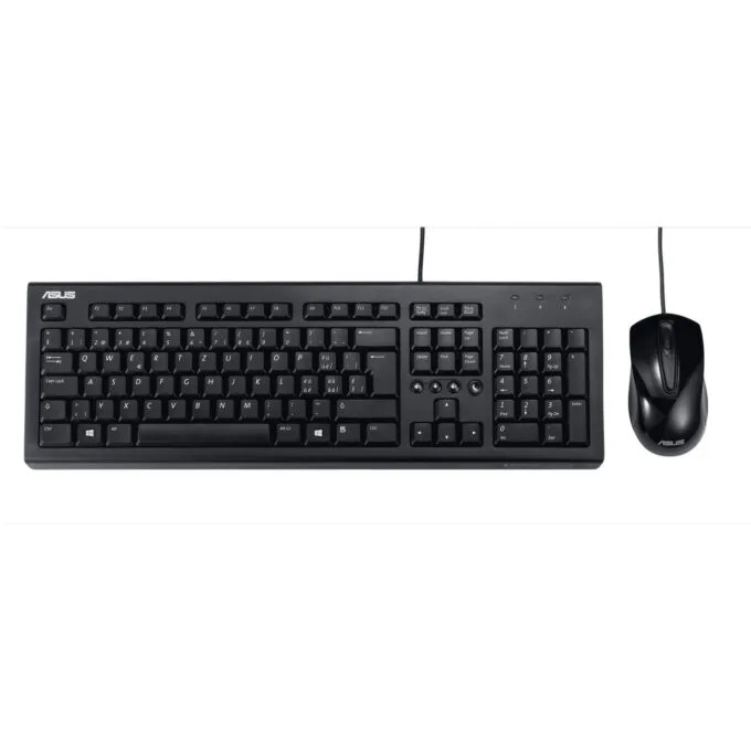 ASUS U2000 Keyboard + Mouse Set - U2000 - Wired Black — image 1