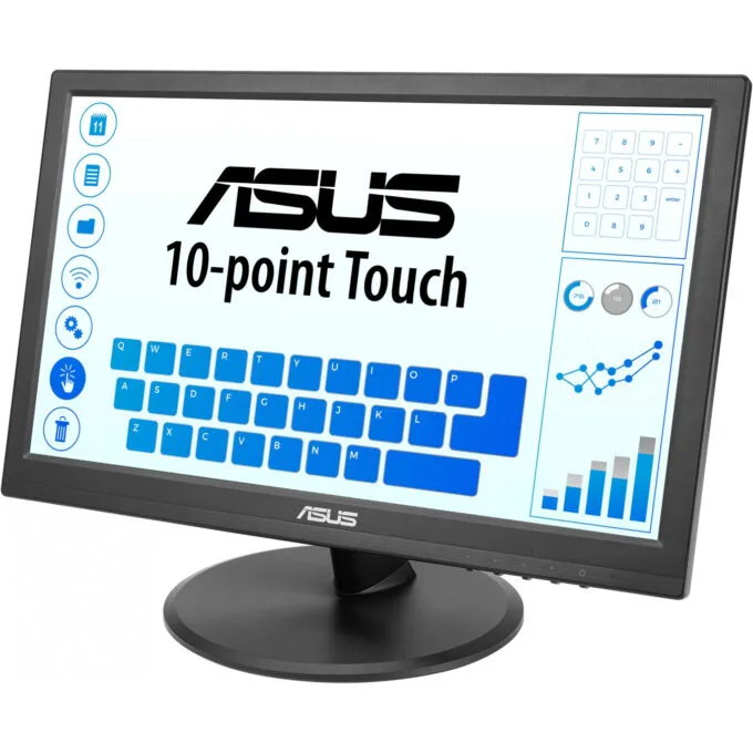 ASUS VT169HE Touch Monitor - 15.6" FHD (1920x1080) IPS, 10-Point Multi-Touch, HDMI & VGA, Tabletop Stand, Black — image 4