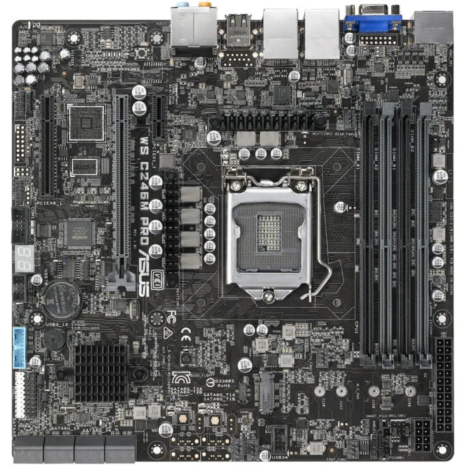ASUS WS C246M PRO - C246 microATX Motherboard — image 1