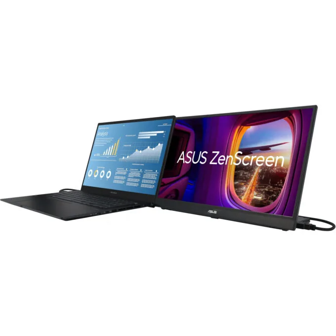 ASUS ZenScreen MB17AHG - 17.3in FHD IPS Portable Monitor - Black, HDMI 1.4 & 2x USB-C, 144Hz, 5ms — image 7