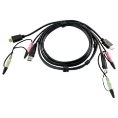 ATEN 2L-7D02UH HDMI KVM Anschlusskabel schwarz 1.8m USB 2.0