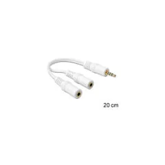 Audio Klinke 3.5mm 4Pol. to 2x Klink 3.5mm Micro + Headset CTIA (ST - BU) Delock
