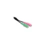 Audio Klinke 3.5mm 4Pol. to 2x Klink 3.5mm Micro + Headset OMTP (ST - BU) Delock