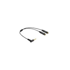 Audio splitter jack plug 3.5mm to 2x jack socket 3.5mm 4 pin, Y-cable