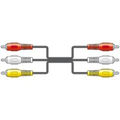 AV:link 3RCA to 3RCA Cable - 112.072UK - 3RCA to 3RCA Cable, 1.5m