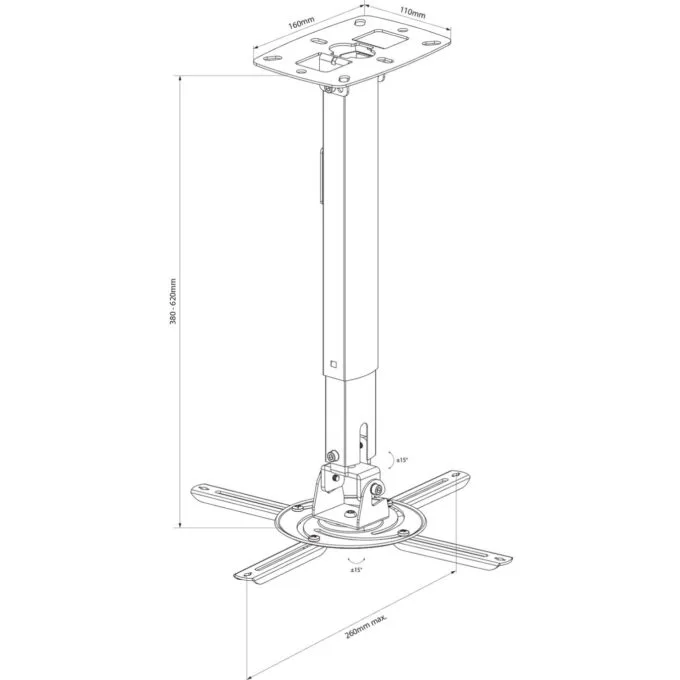 AV:Link Ceiling Projector Mount 38-62cm 129.581UK - PJM620 - Ceiling, 38-62cm — image 3