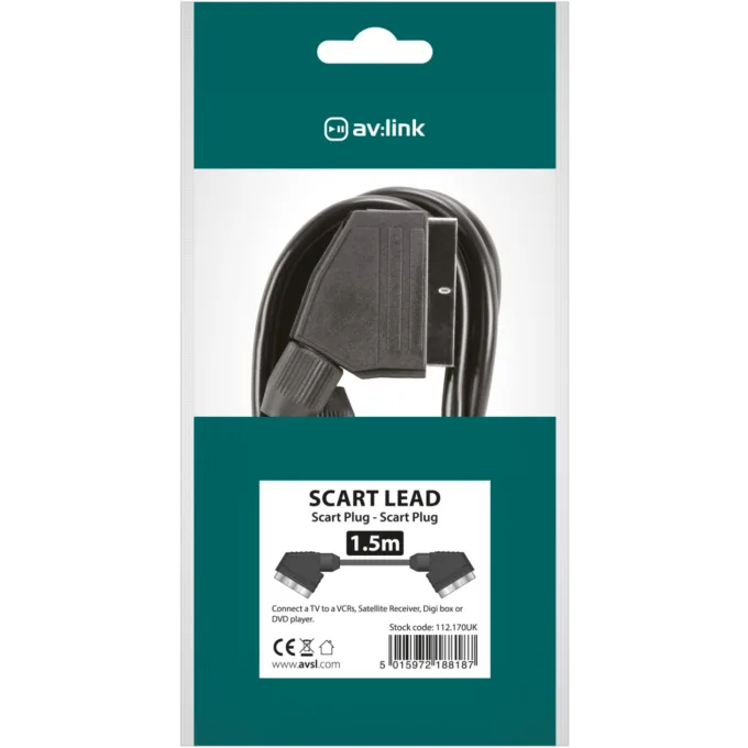 AV:Link Scart to Scart Cable - 112.170UK - 1.5m — image 2