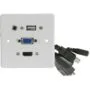 AV:Link Wall Plate - 122.395UK - USB-A HDMI VGA 4K