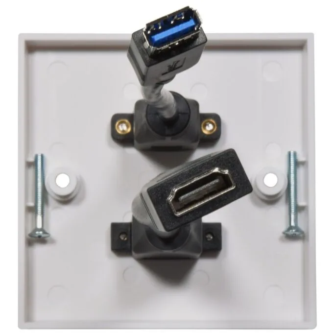 AV:Link Wall Plate - 122.398UK - USB-A HDMI 8K — image 2