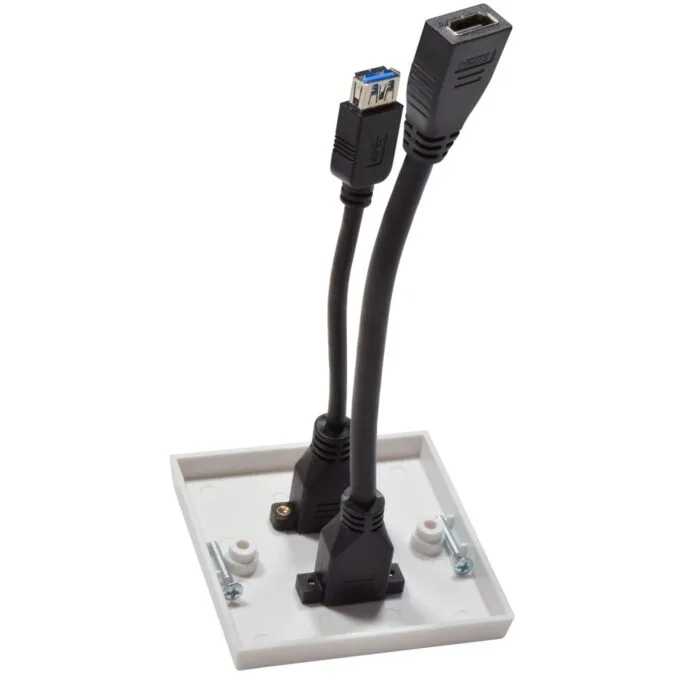 AV:Link Wall Plate - 122.398UK - USB-A HDMI 8K — image 3