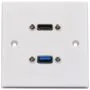 AV:Link Wall Plate - 122.398UK - USB-A HDMI 8K