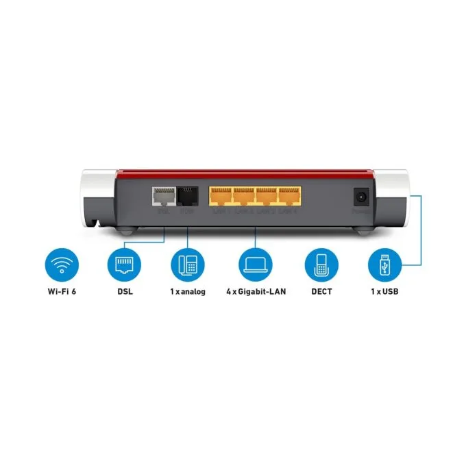 AVM Fritz!Box 7530 AX Wi-Fi 6 VDSL Router - 4x Gigabit LAN — image 5
