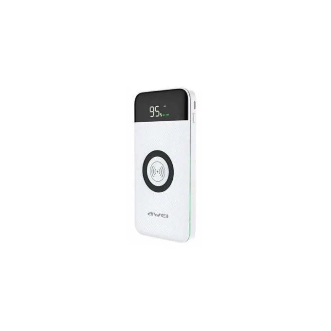 Awei P71K Power Bank - 10000mAh Wireless Charger, Built-in Lightning, Type-C & Micro-USB, LCD Indicator — image 2